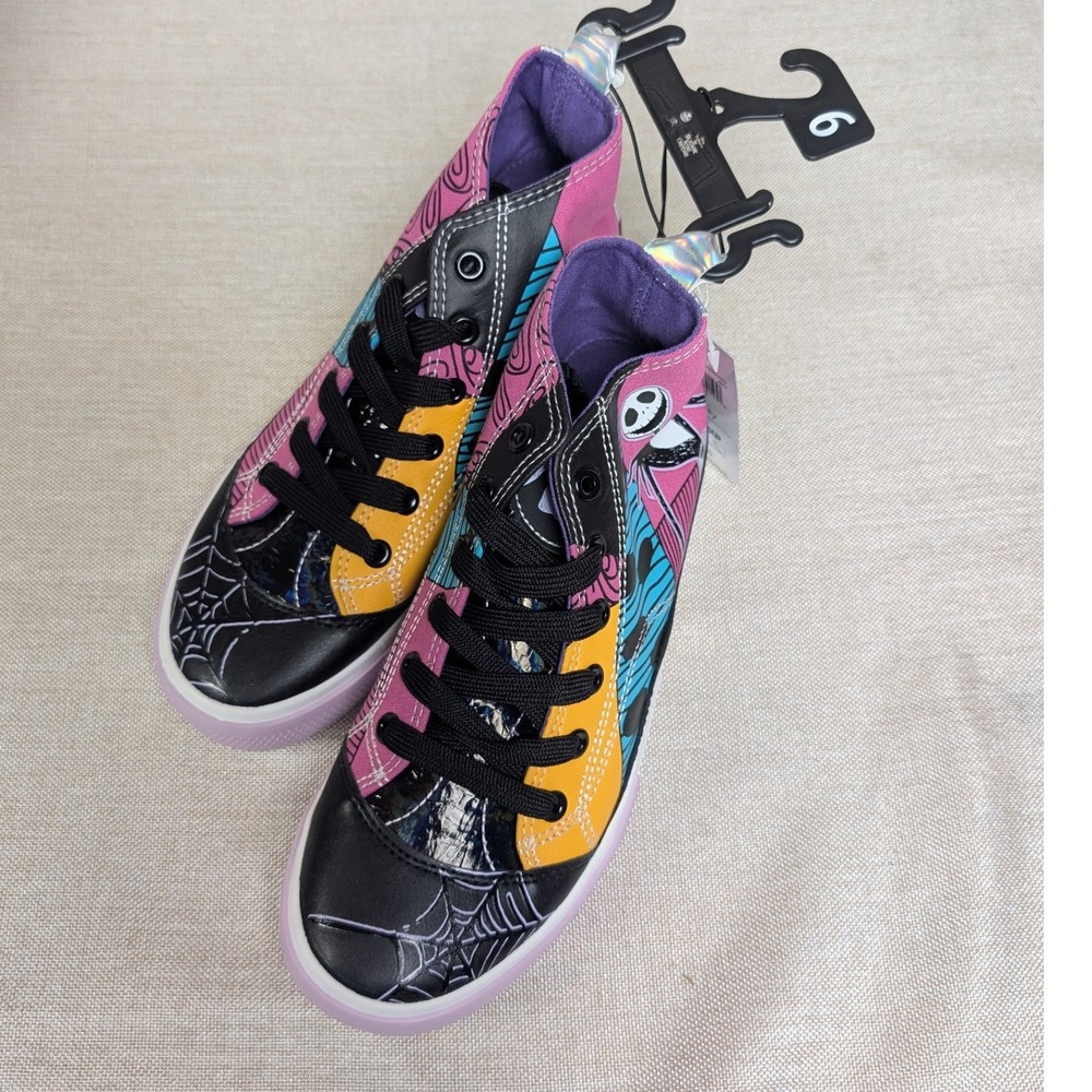 Ground Up Nightmare Before Christmas Shoes Women 6 Multi New Sally Jack High Top